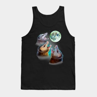 Three Opposum Moon With 3 Possums And Dead Moon Costume Tank Top